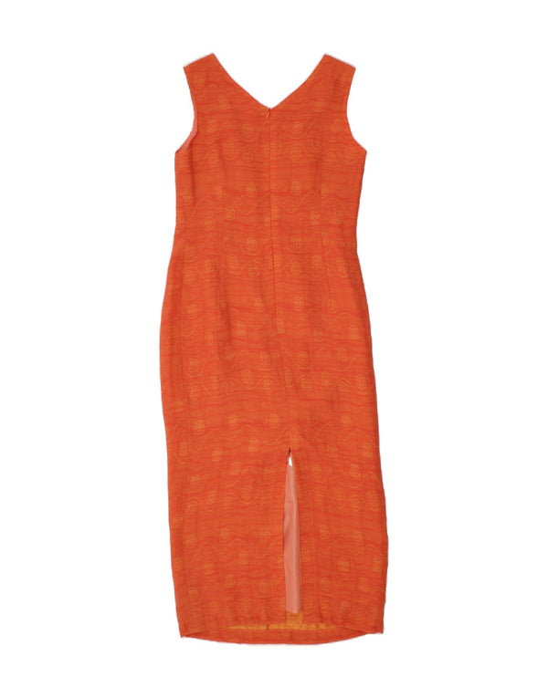 JOHN BENTLEY Womens Sleeveless Maxi Sheath Dress UK 10 Small  Orange