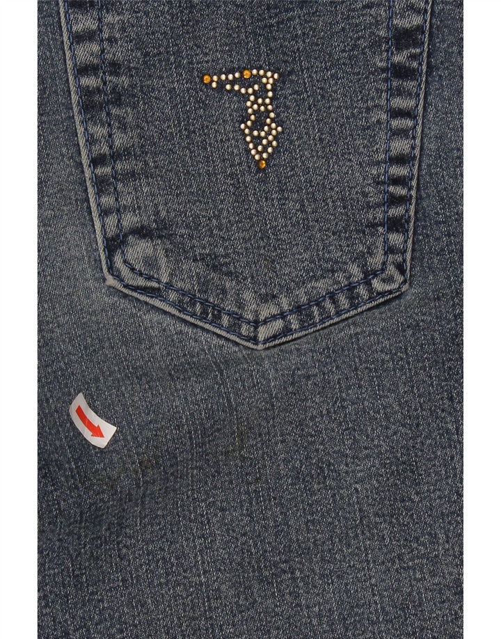 Trussardi Womens Straight Jeans W29 L30 Blue Cotton
