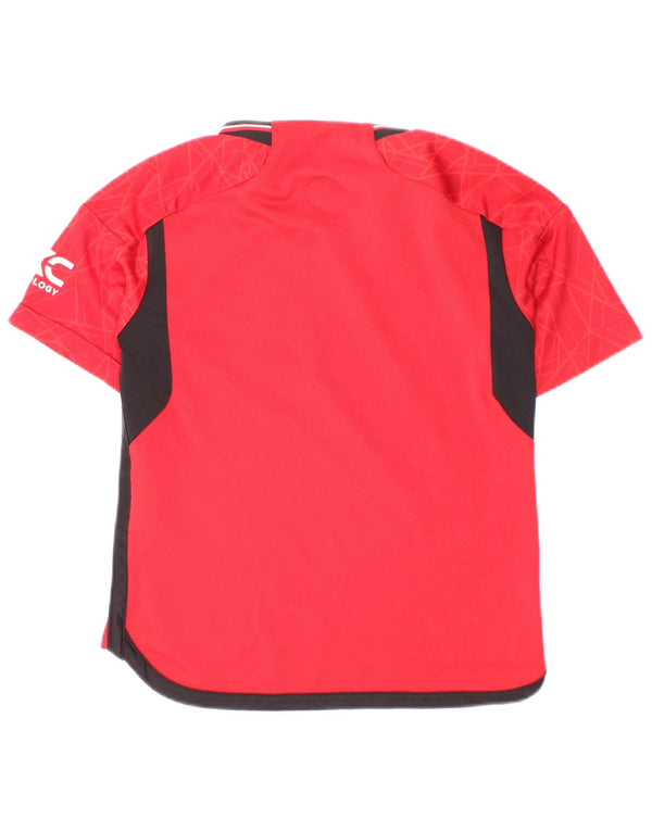 Γραφικό T-shirt Adidas Boys Manchester United Top 5-6 ετών κόκκινο γεωμετρικό