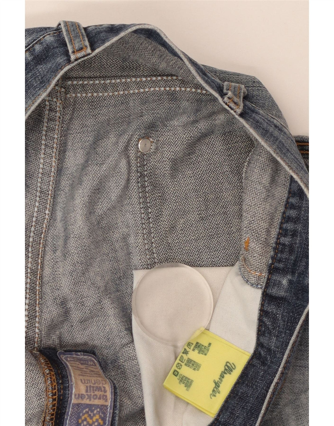 Wrangler Mens Straight Jeans W36 L30 Blue Cotton