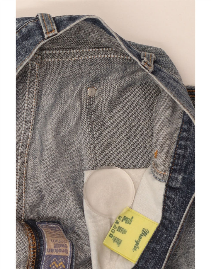 Wrangler Mens Straight Jeans W36 L30 Blue Cotton