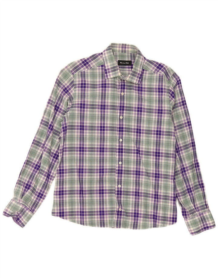 Camicia da uomo Massimo Dutti a quadri grandi multicolori