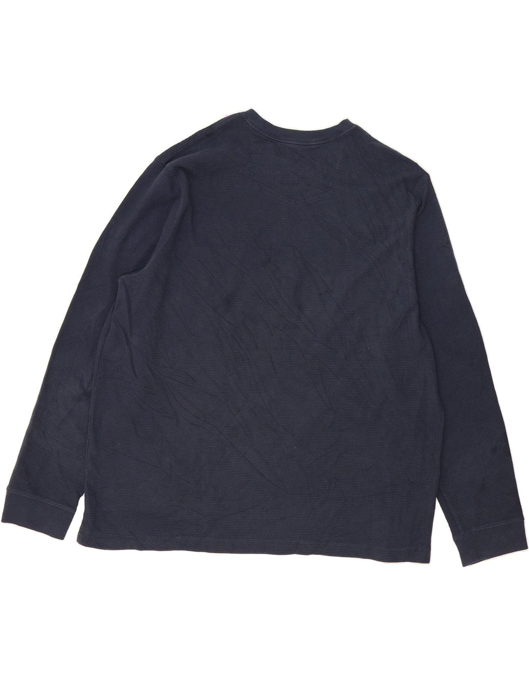 EDDIE BAUER Mens Top Long Sleeve 2XL Navy Blue Cotton Vintage Eddie Bauer and Second-Hand Eddie Bauer from Messina Hembry 