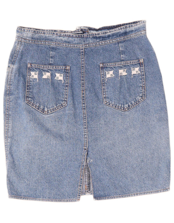 PERSONA BY MARINA RINALDI Womens Denim Skirt Size 19 Small W30  Blue