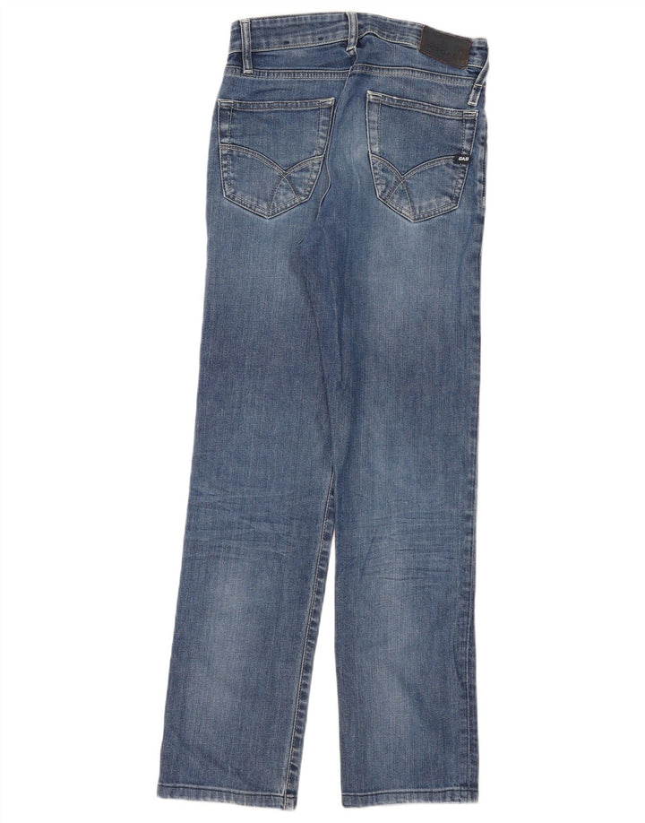 Gas Womens Straight Jeans W29 L30 Blue Cotton