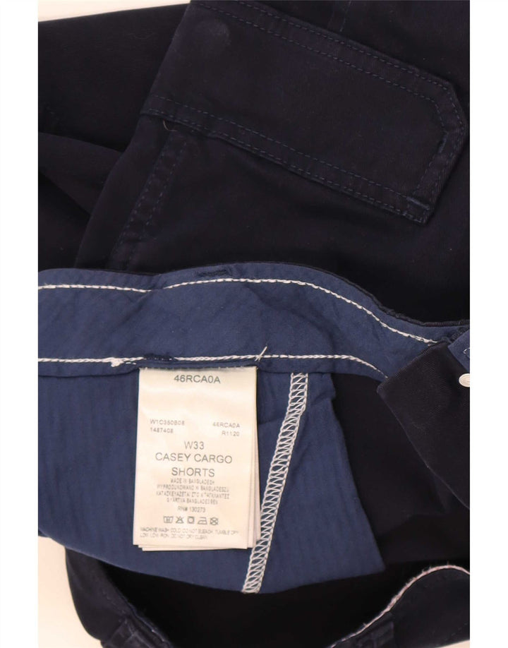 Wrangler Herre Casey Cargo Shorts W33 Medium Marineblå Bomuld
