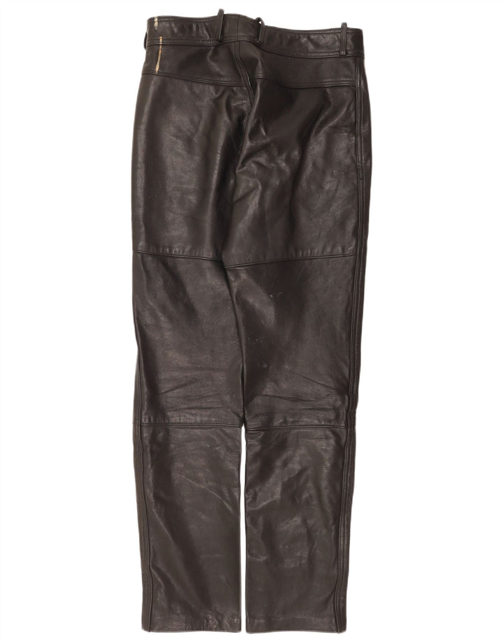 Hein Gericke Mens Leather Trousers EU 50 Medium W30 L33 Black Leather