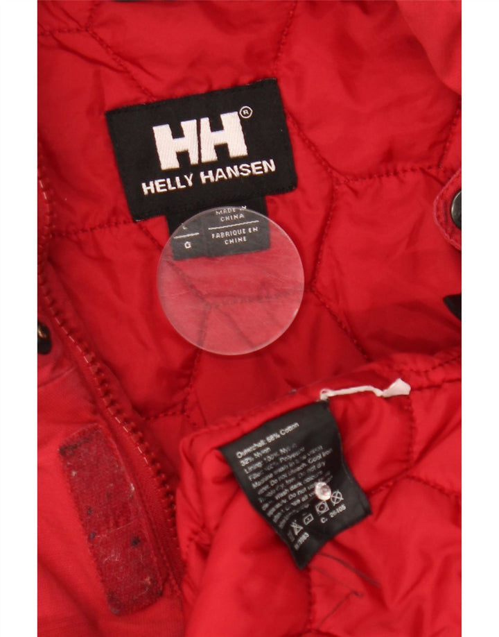 Helly Hansen Herren-Windbreaker-Jacke, UK 40, große rote Colourblock-Baumwolle