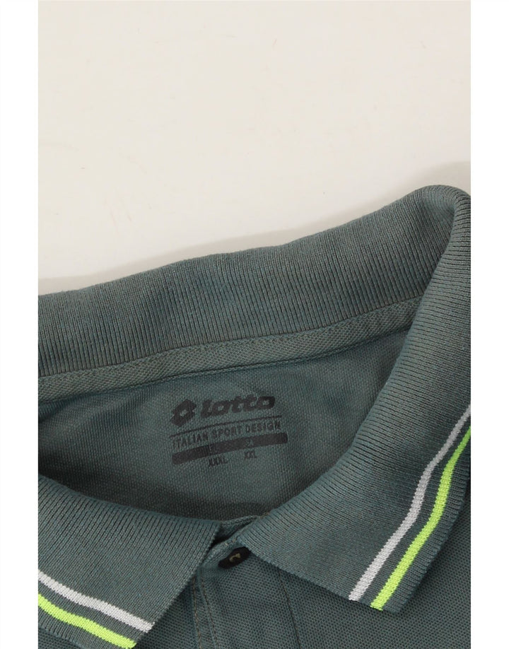 LOTTO Mens Polo Shirt 2XL Green Cotton Vintage Lotto and Second-Hand Lotto from Messina Hembry 