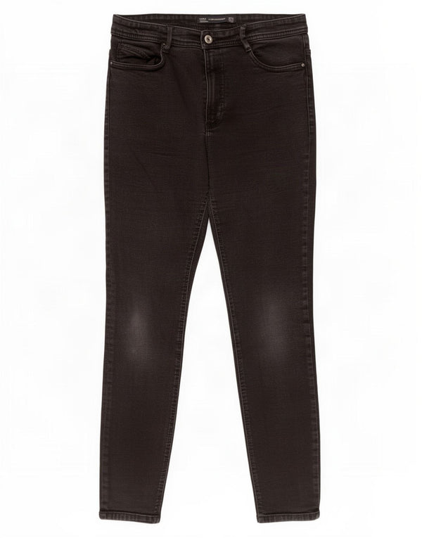 Jeans skinny Trafaluc da donna Zara EU 42 Large W32 L27 Nero