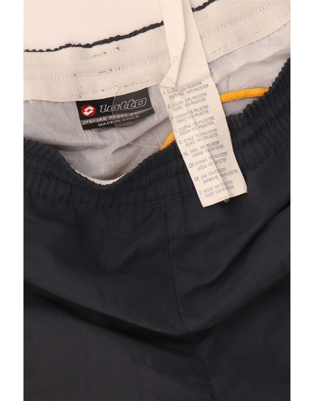 Pantaloncini sportivi da uomo Lotto Large in poliestere color block blu navy