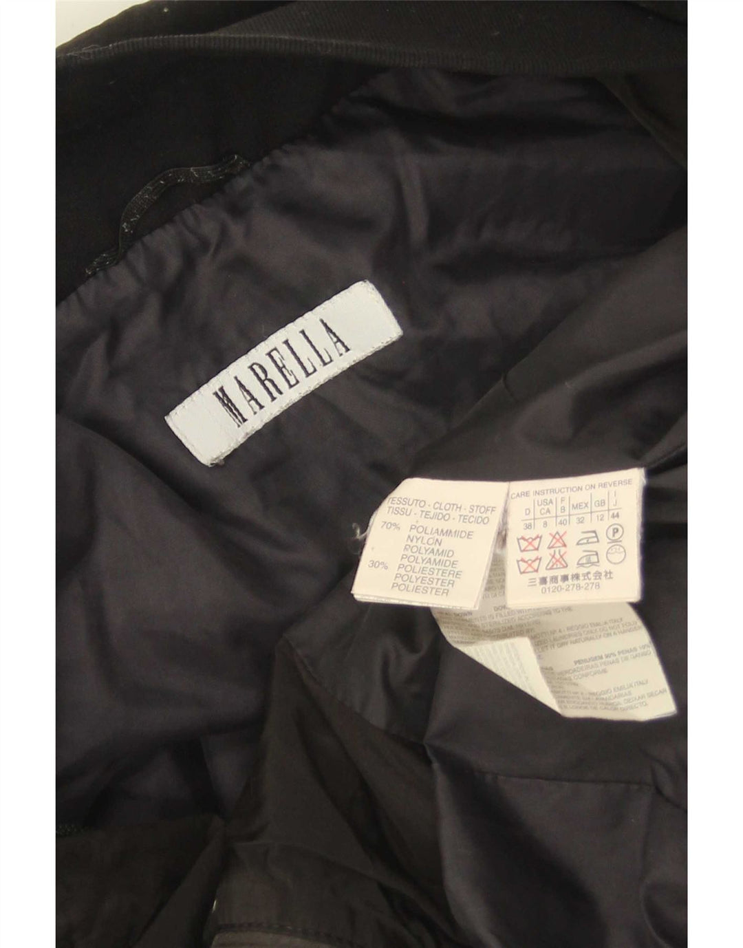 Marella Womens Padded Jacket UK 12 Medium Black Polyamide