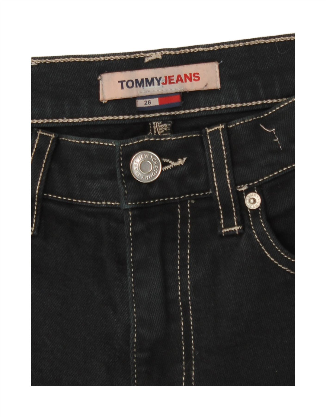 Tommy Hilfiger Womens Denim Shorts W26 Small  Black