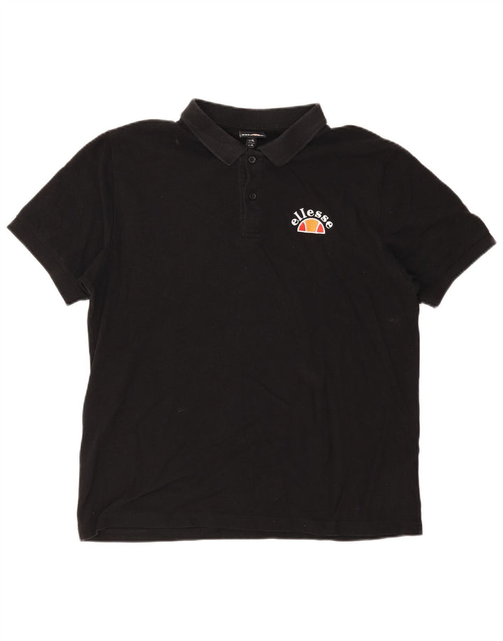Ellesse Mens Polo Shirt XL Black Cotton