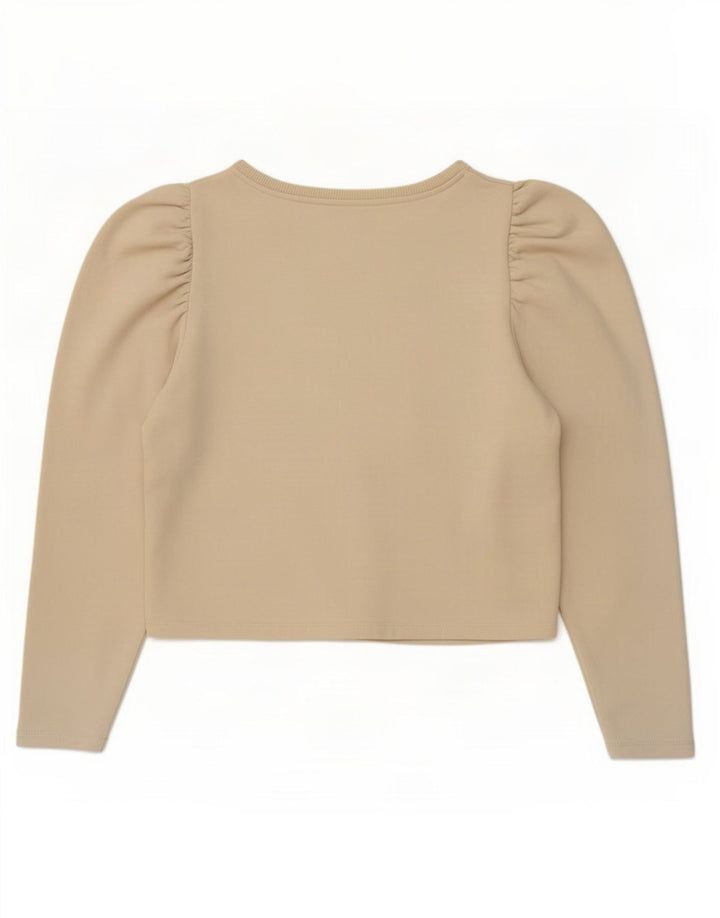 Zara Damen Sweatshirt-Pullover UK 14 Medium Beige