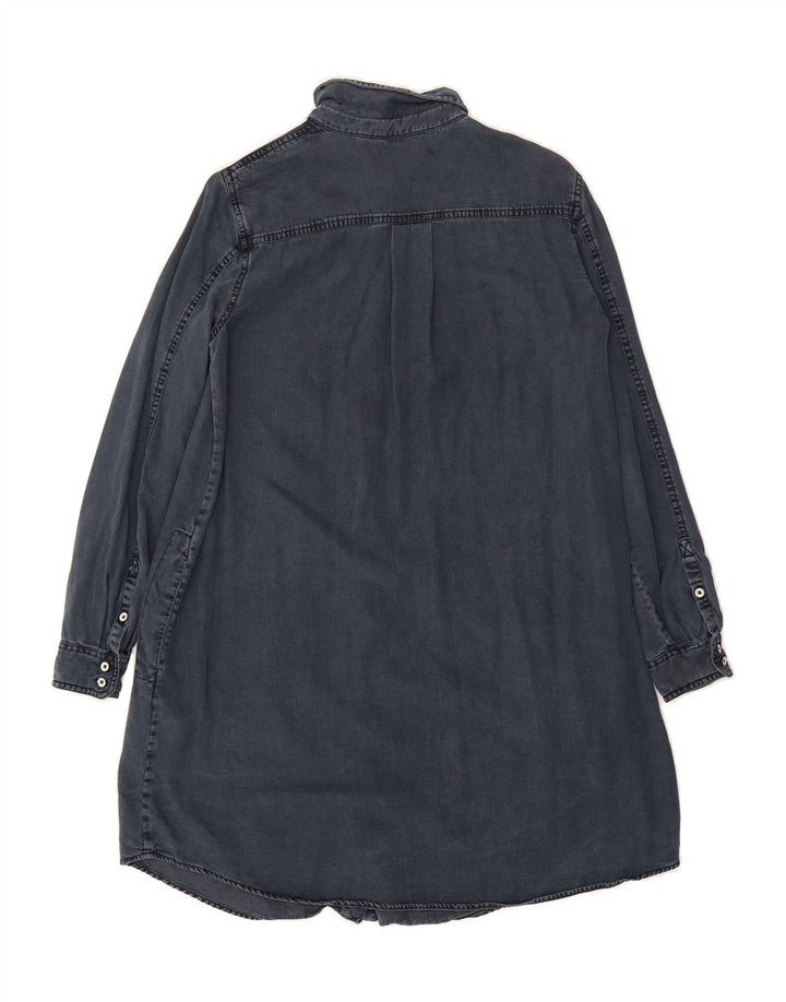 MASSIMO DUTTI Womens Oversized Denim Dress EU 36 XS Navy Blue Lyocell Vintage Massimo Dutti and Second-Hand Massimo Dutti from Messina Hembry 