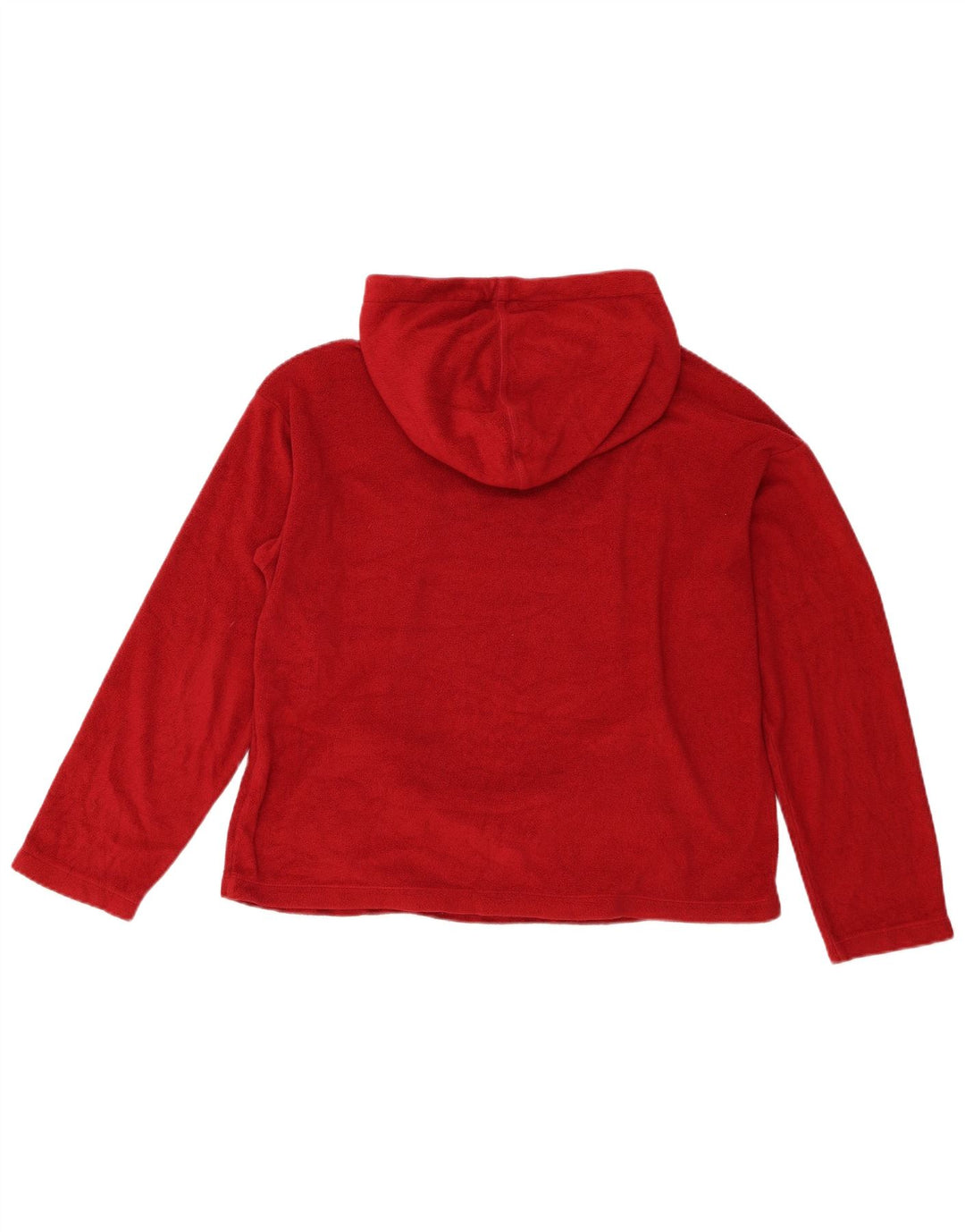Champion Womens Graphic Hooded Fleece Jumper UK 14 Medium Red Polyester