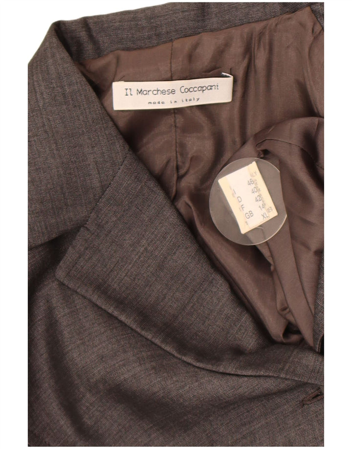 Il Marchese Coccapani Dame 1 Knap Blazer Jakke UK 14 Stor Grå