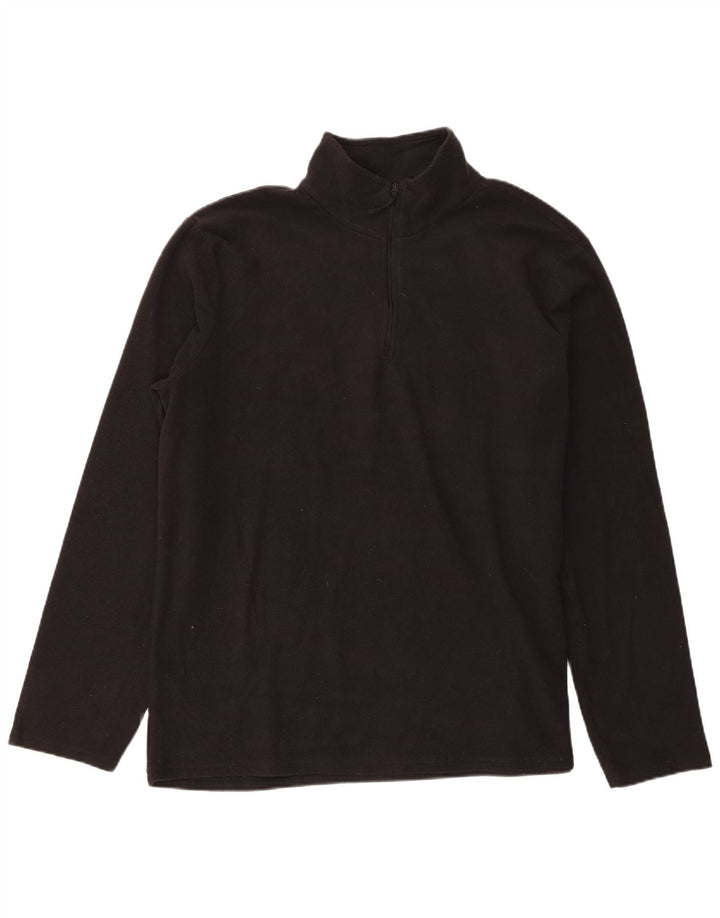 Mountain Warehouse Pull polaire à col zippé pour homme XL Noir Polyester
