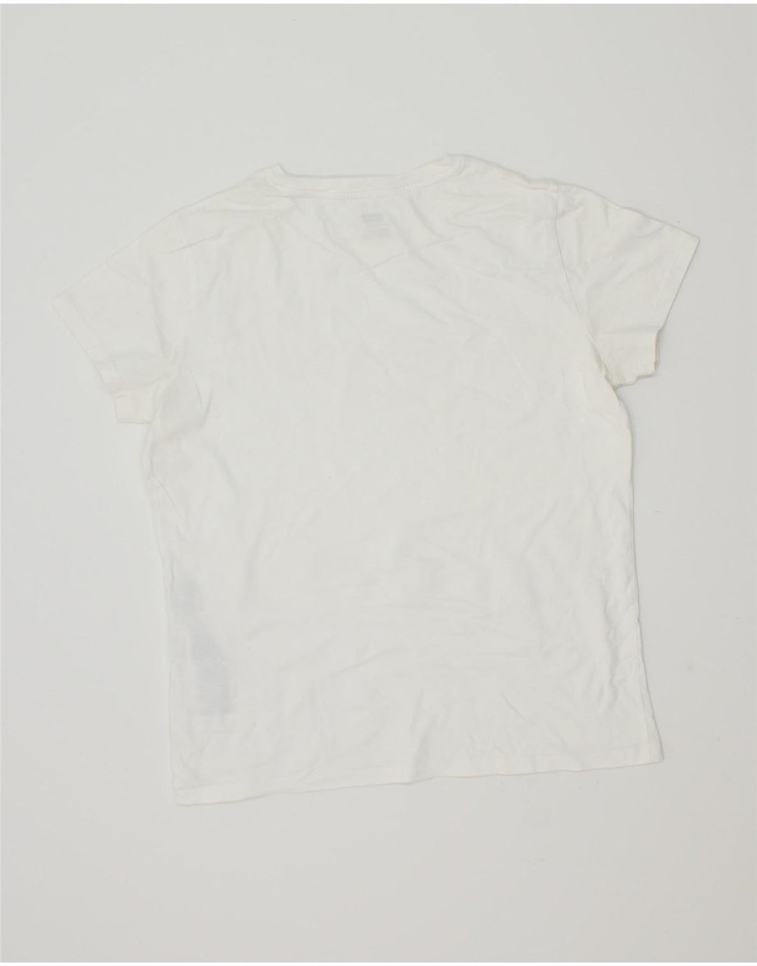 LEVI'S Womens Graphic T-Shirt Top UK 14 Medium White Cotton Vintage Levi's and Second-Hand Levi's from Messina Hembry 