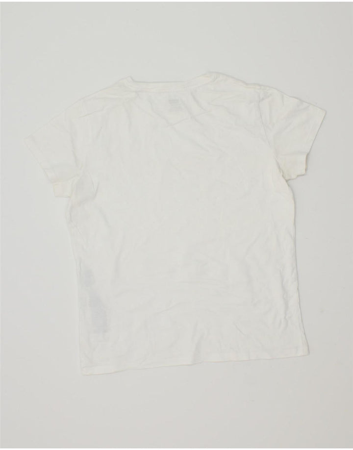 LEVI'S Womens Graphic T-Shirt Top UK 14 Medium White Cotton Vintage Levi's and Second-Hand Levi's from Messina Hembry 