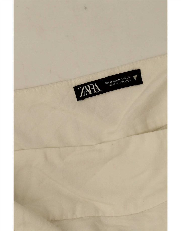 Zara Γυναικεία Φούστα Wrap Medium W28 Λευκή