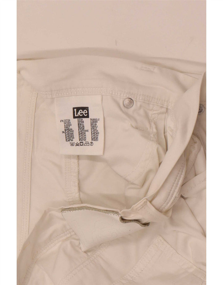 Lee Womens Enka Bermuda Shorts W32 Large White Bomuld
