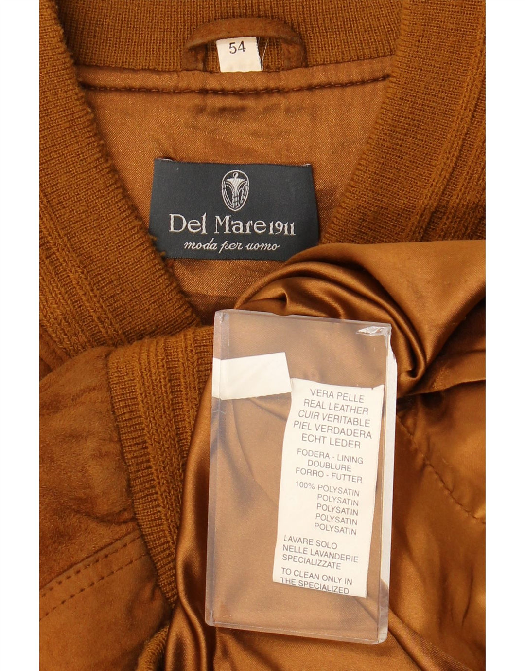 Vintage Mens Suede Bomber Jacket IT 54 2XL Brown Leather