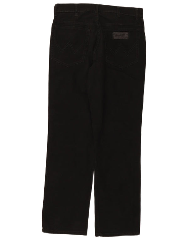 Wrangler Mens Texas Stretch Straight Jeans W33 L30 Black Cotton