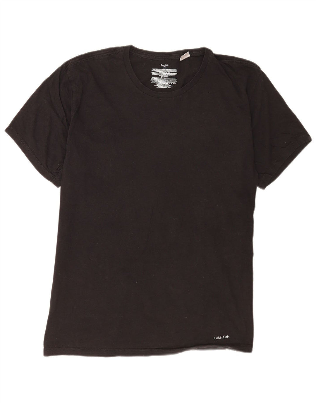 Calvin Klein Mens T-Shirt Top Large Black Cotton