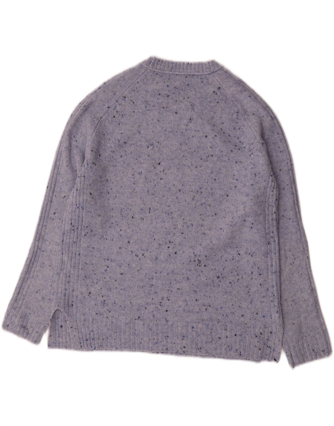 Marks & Spencer Womens Crew Neck Jumper Sweater UK 10 Small Blue Flecked