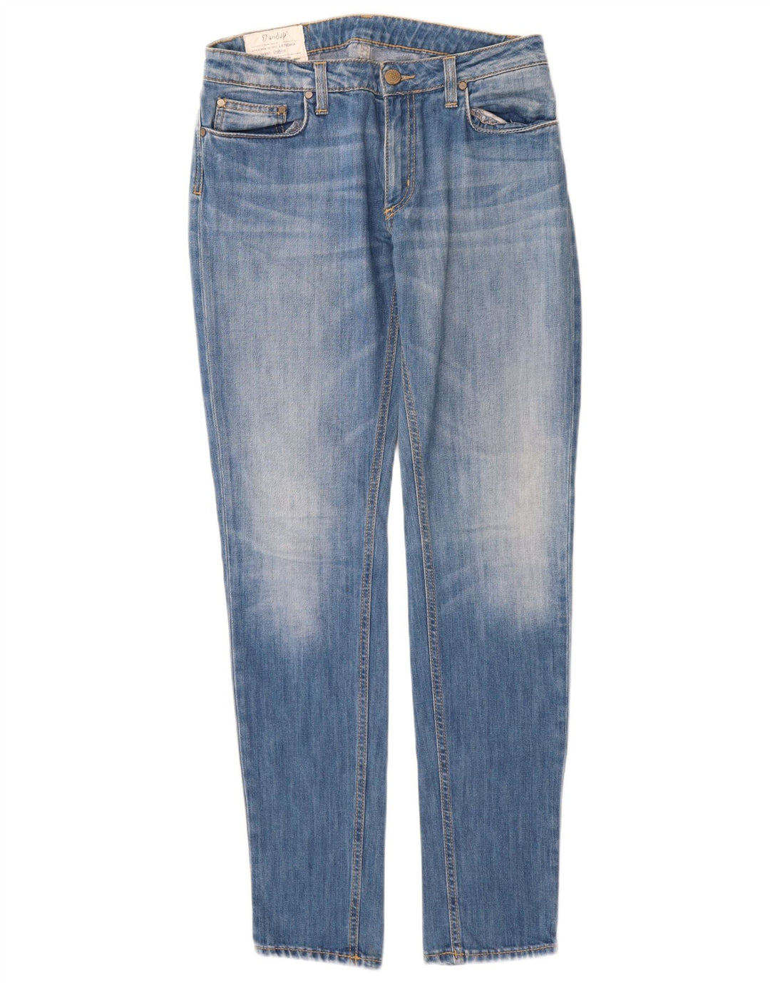 Jeans Slim Donna DONDUP W30 L32 Blu Cotone