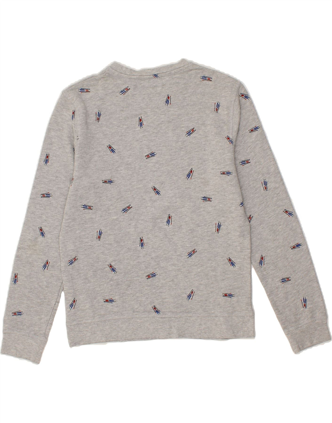JULES Womens Graphic Sweatshirt Jumper UK 10 Small Grey Cotton Vintage Jules and Second-Hand Jules from Messina Hembry 