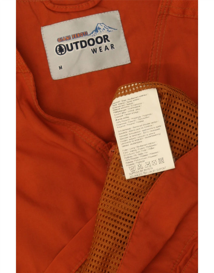 Giani Feroti Mens Utility Gilet UK 38 Medium Orange Poliamidă