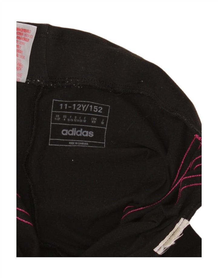 ADIDAS Girls Leggings 11-12 Years  Black