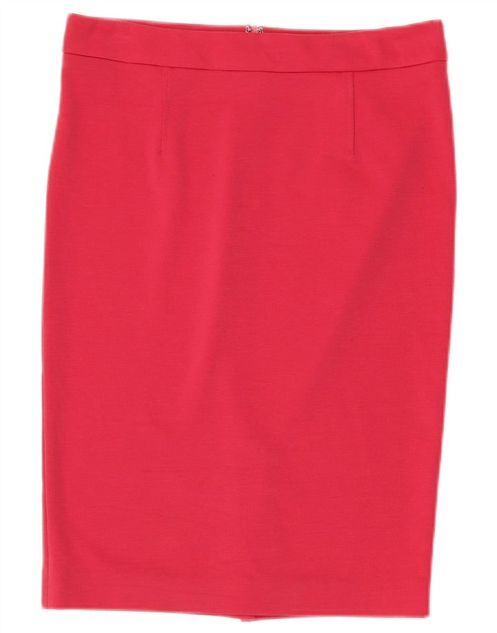Trussardi Womens Pencil Skirt IT 40 Small W30  Red Polyester