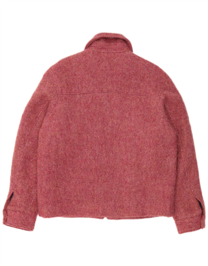 Zara Womens Bomber Jacket UK 14 Medium Pink Polyester