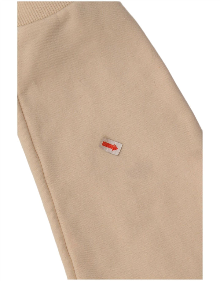 ELLESSE Womens Graphic Oversized Sweatshirt Jumper UK 10 Small Beige