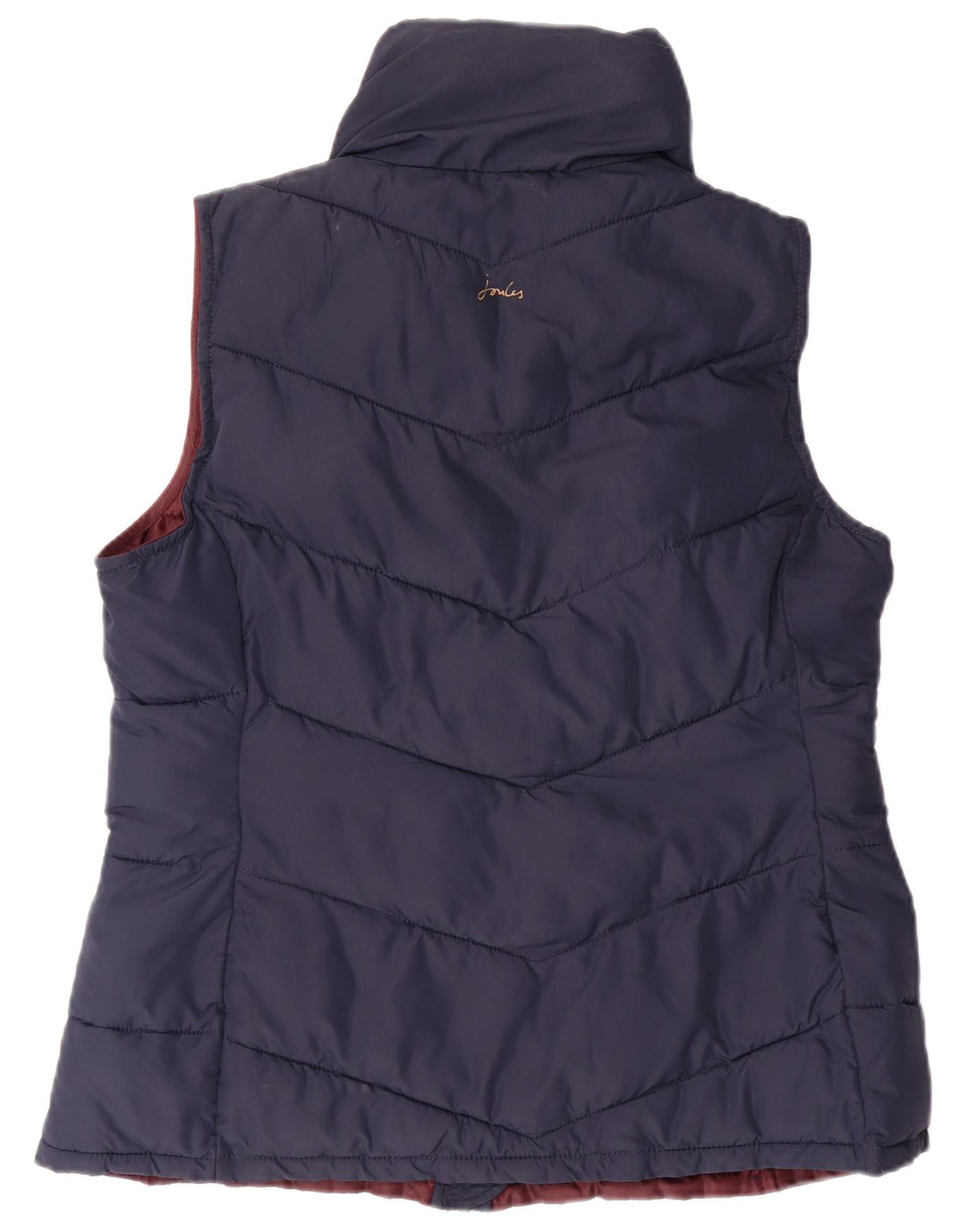 JOULES Womens Padded Gilet UK 14 Medium Navy Blue Polyester