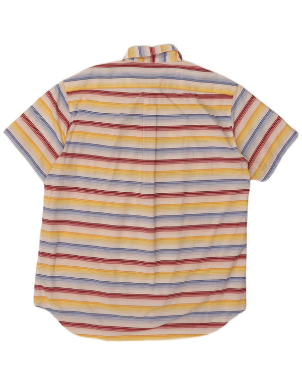 Marina Yachting Mens Short Sleeve Shirt Size 43 Large Multicoloured Striped