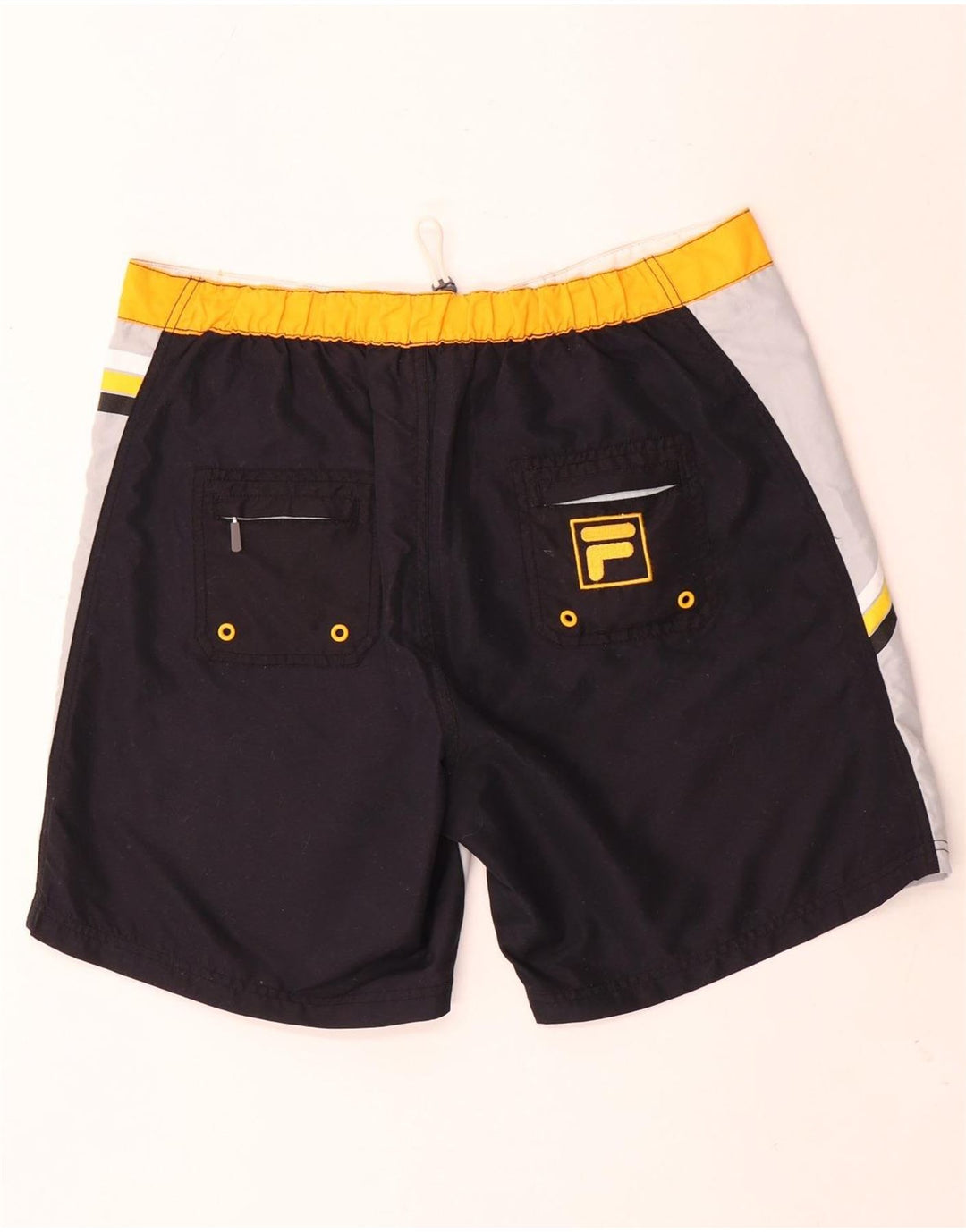 Fila Mens Graphic Swimming Shorts Large  Grey Colourblock Polyester