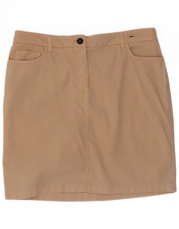 Minigonna da donna Tommy Hilfiger UK 14 grande W32 cotone beige
