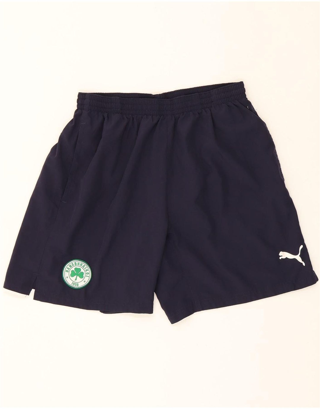 PUMA Mens Sport Shorts Large Navy Blue Polyester Vintage Puma and Second-Hand Puma from Messina Hembry 