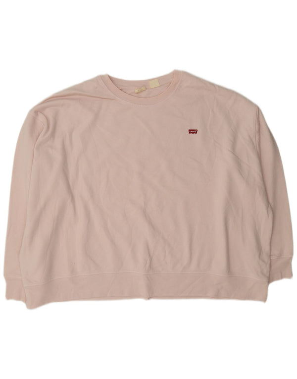 Felpa da donna Levi's Jumper UK 24 4XL Cotone rosa