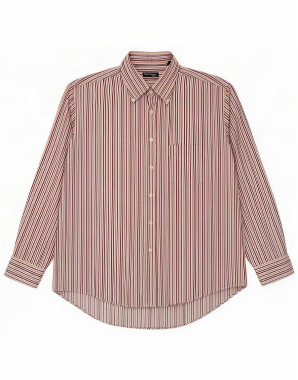Best Company Chemise pour homme XL en coton à fines rayures multicolores