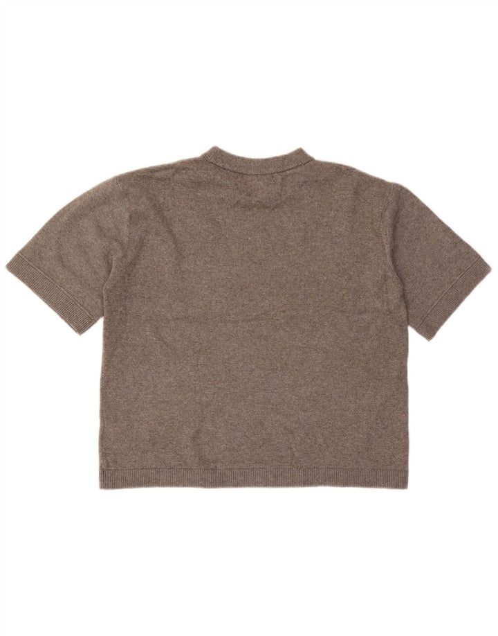 Marks & Spencer Womens Crew Neck Jumper Sweater UK 14 Medium Grey