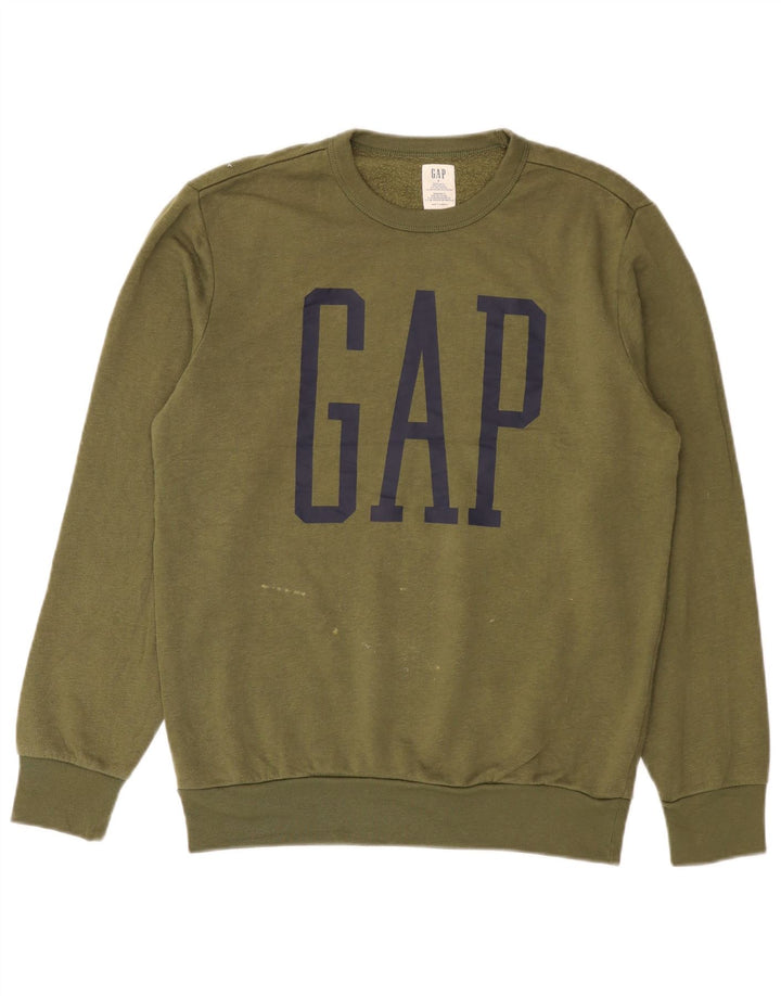 Gap Herren-Sweatshirt mit Grafik, Größe S, Khaki, Baumwolle