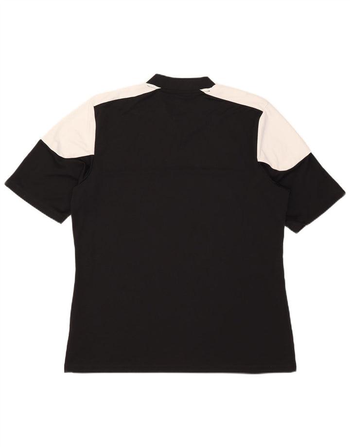 Adidas Mens Climalite T-Shirt Top Large Black Colourblock Polyester