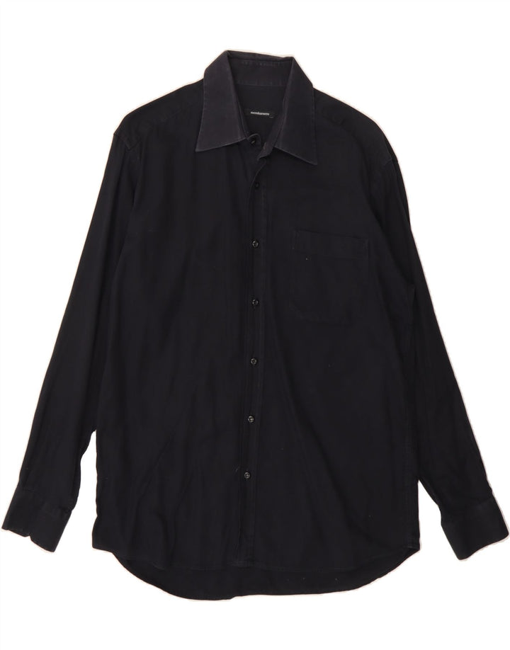 ROCCOBAROCCO Mens Shirt Size 40 15 3/4 Medium Navy Blue Vintage Roccobarocco and Second-Hand Roccobarocco from Messina Hembry 