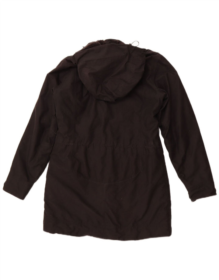 JACK WOLFSKIN Womens Hooded Windbreaker Jacket UK 12/14 Medium Black